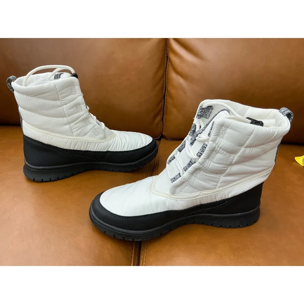 Ryka Solace Winter Boots Womens 6W White Water Repellent Quilted